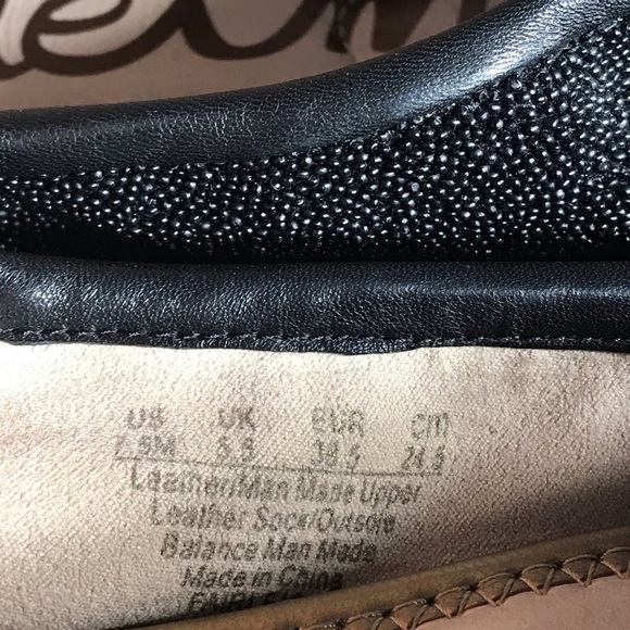 Sam Edelman Black Ballet Flats Womens 7.5 M Chrome Cap Toe Slip‎ On Casual - Picture 10 of 14